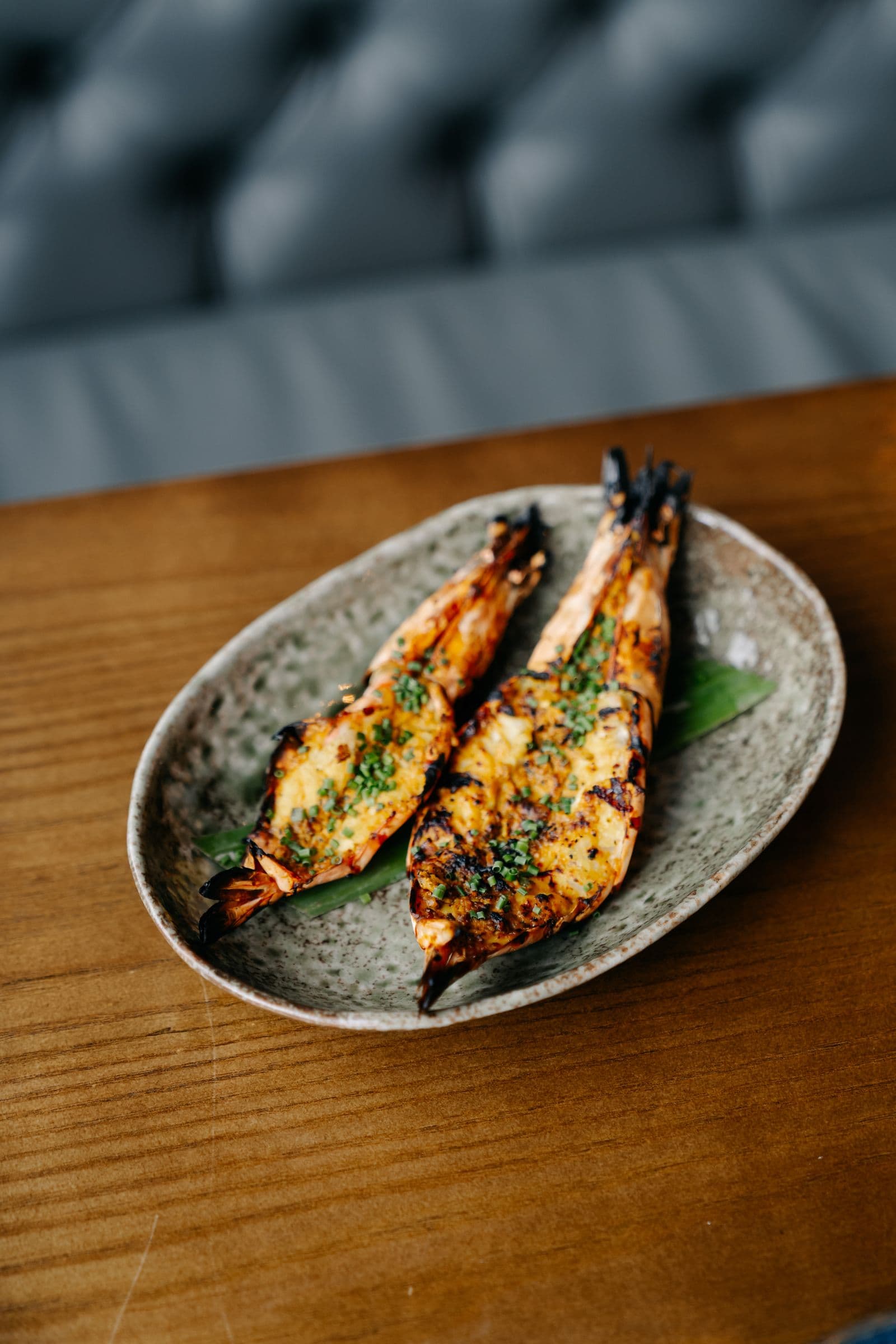 Wild Tiger Prawn - signature dish at Koyal Indian Restaurant, Surbiton